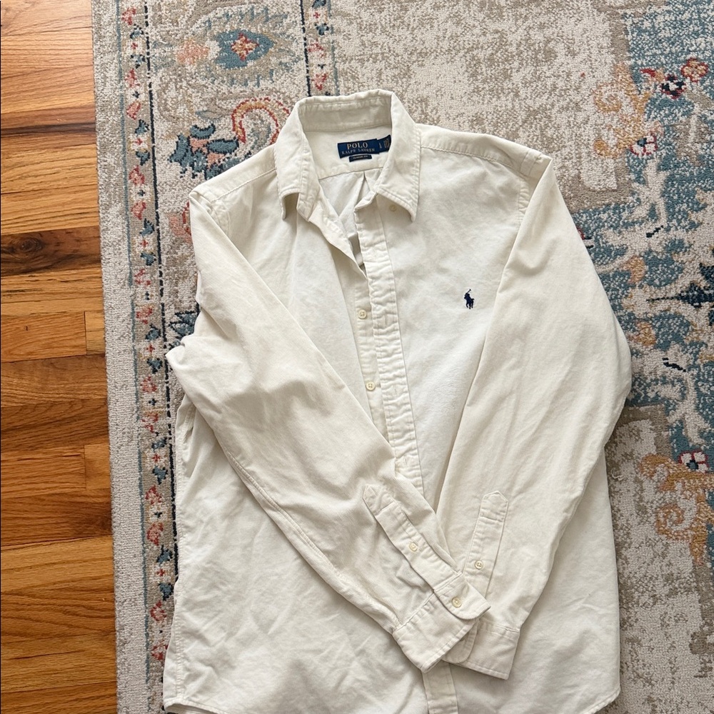 Polo by Ralph Lauren Off-White Long-Sleeve Button-Down Shirt
